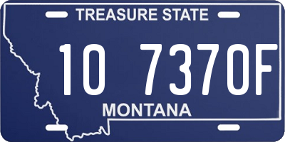 MT license plate 107370F