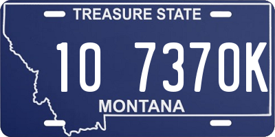 MT license plate 107370K