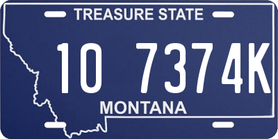 MT license plate 107374K