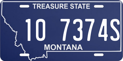 MT license plate 107374S