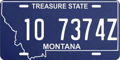 MT license plate 107374Z