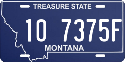 MT license plate 107375F