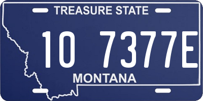 MT license plate 107377E