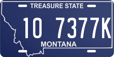 MT license plate 107377K