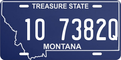 MT license plate 107382Q