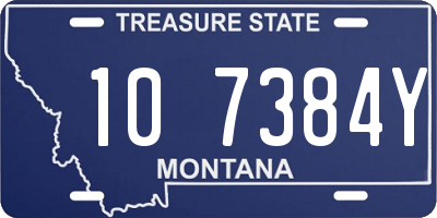 MT license plate 107384Y