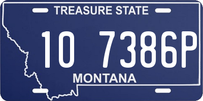 MT license plate 107386P