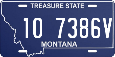 MT license plate 107386V