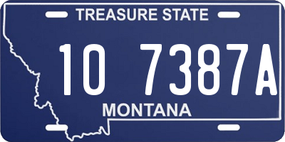 MT license plate 107387A