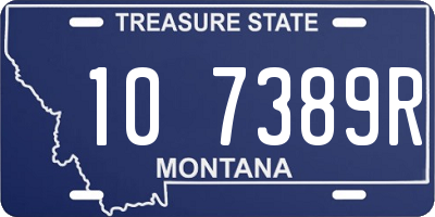 MT license plate 107389R