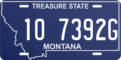 MT license plate 107392G