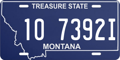 MT license plate 107392I