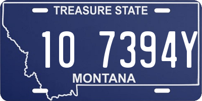 MT license plate 107394Y