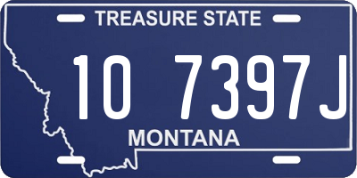 MT license plate 107397J