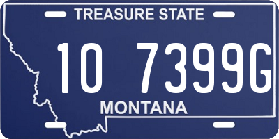 MT license plate 107399G