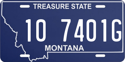 MT license plate 107401G