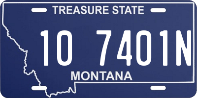 MT license plate 107401N