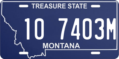 MT license plate 107403M