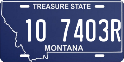 MT license plate 107403R