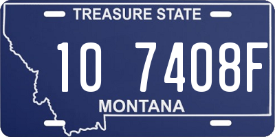 MT license plate 107408F