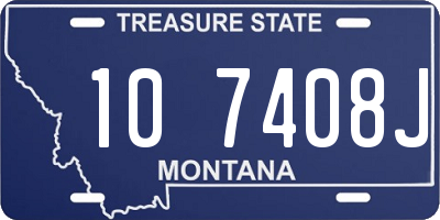 MT license plate 107408J