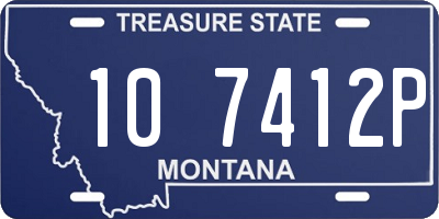 MT license plate 107412P