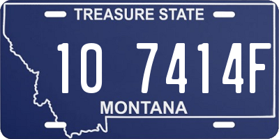 MT license plate 107414F