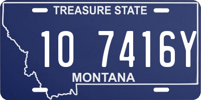 MT license plate 107416Y