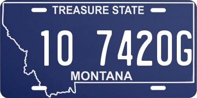 MT license plate 107420G