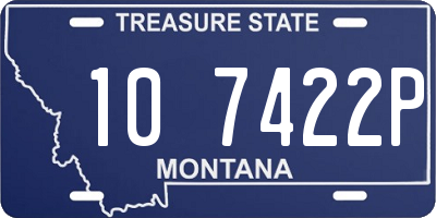 MT license plate 107422P