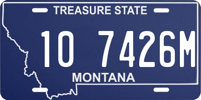 MT license plate 107426M