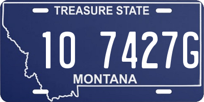 MT license plate 107427G