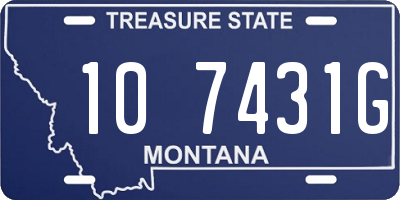 MT license plate 107431G