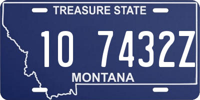 MT license plate 107432Z