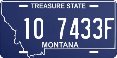 MT license plate 107433F