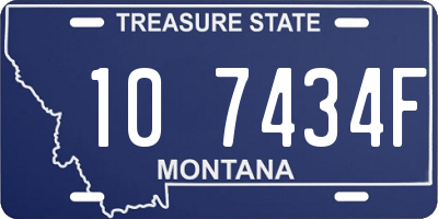 MT license plate 107434F