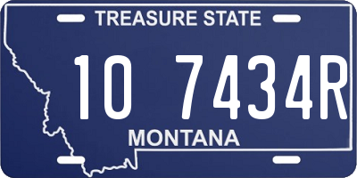 MT license plate 107434R