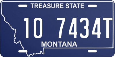 MT license plate 107434T