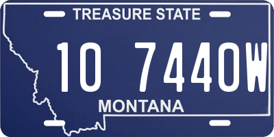 MT license plate 107440W