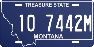 MT license plate 107442M