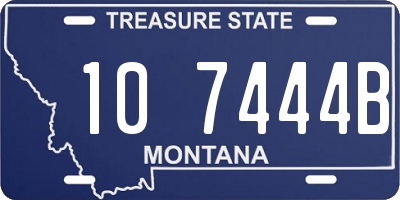 MT license plate 107444B