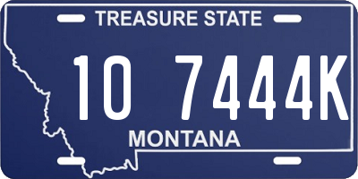 MT license plate 107444K