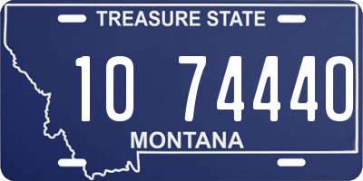 MT license plate 107444O