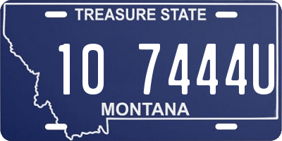 MT license plate 107444U