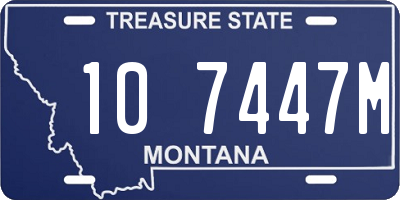MT license plate 107447M