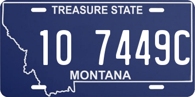 MT license plate 107449C