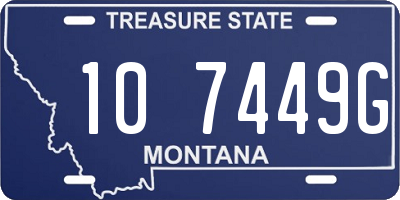 MT license plate 107449G