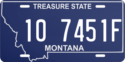 MT license plate 107451F