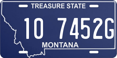 MT license plate 107452G