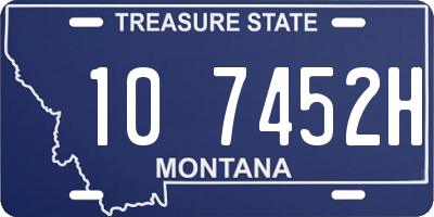 MT license plate 107452H